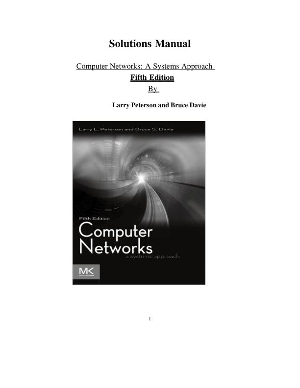 mobile-preview-Solution Manual For Computer Networks A Systems Approach 5th Edition by Larry Peterson and Bruce Davie | Chapter 1-9 (Complete 100%A+ Guide)