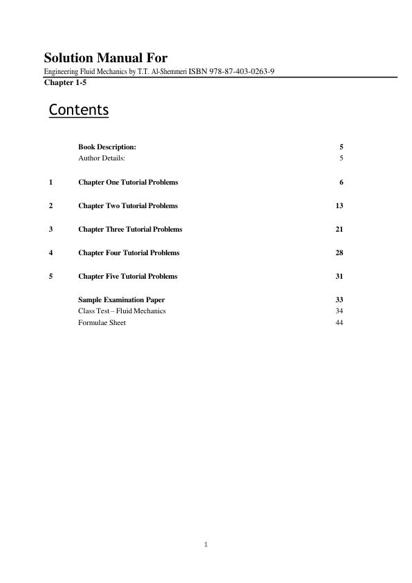 mobile-preview-Solution Manual For Engineering Fluid Mechanics by T.T. Al-Shemmeri ISBN 978-87-403-0263-9 Chapter 1-5
