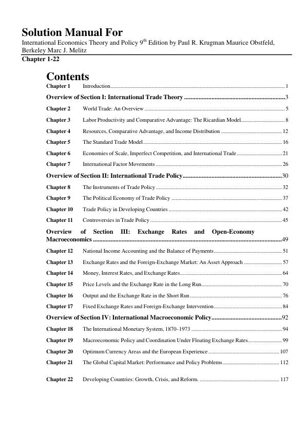 mobile-preview-Solution Manual For International Economics Theory and Policy 9th Edition by Paul R. Krugman Maurice Obstfeld, Berkeley Marc J. Melitz | Chapter 1-22