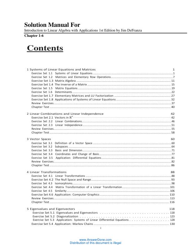 mobile-preview-Solution Manual For Introduction to Linear Algebra with Applications 1st Edition by Jim DeFranza | Chapter 1-6