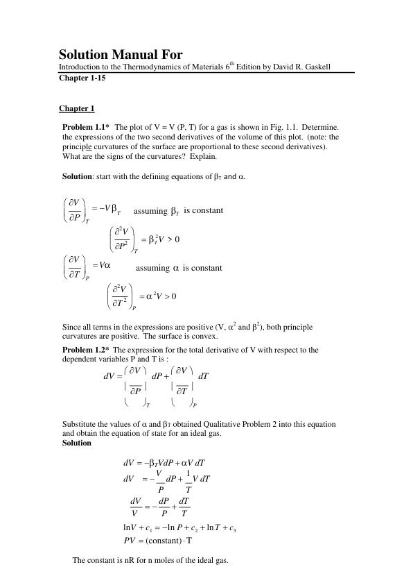 mobile-preview-Solution Manual For Introduction to the Thermodynamics of Materials 6th Edition by David R. Gaskell Chapter 1-15