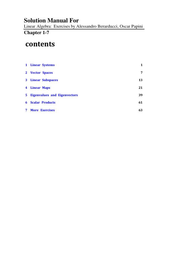 mobile-preview-Solution Manual For Linear Algebra Exercises by Alessandro Berarducci, Oscar Papini Chapter 1-7