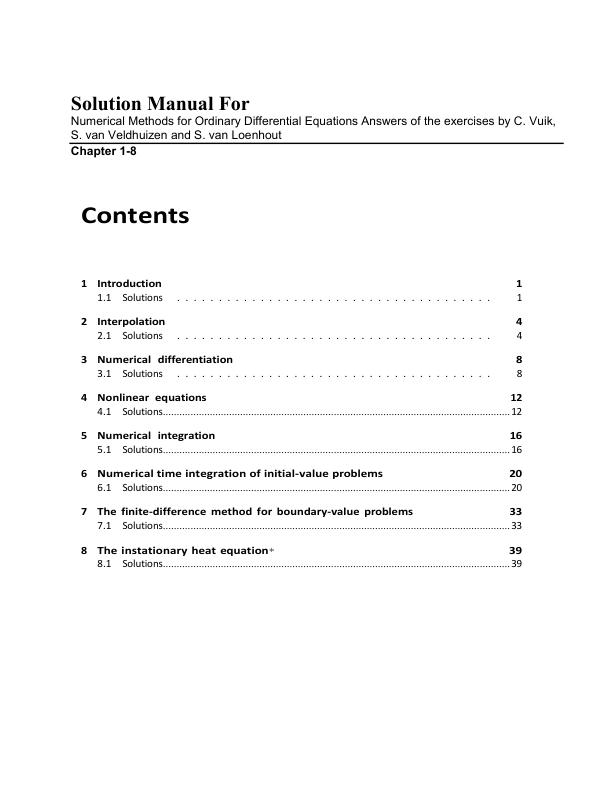 mobile-preview-Solution Manual For Numerical Methods for Ordinary Differential Equations Answers of the exercises by C. Vuik, S. van Veldhuizen and S. van Loenhout Chapter 1-8 | With Complete Solution Guide A+