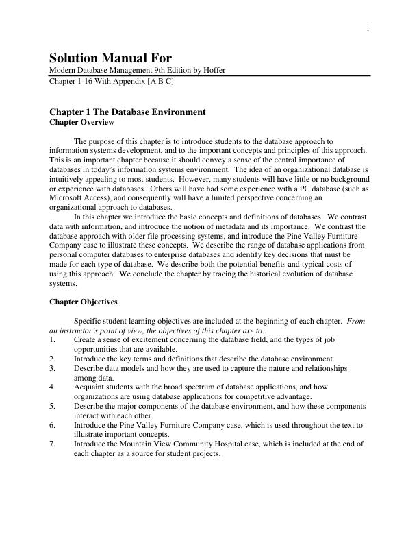 mobile-preview-Solution Manual For Modern Database Management 9th Edition by Hoffer Chapter 1-16 | With Appendix [A B C]