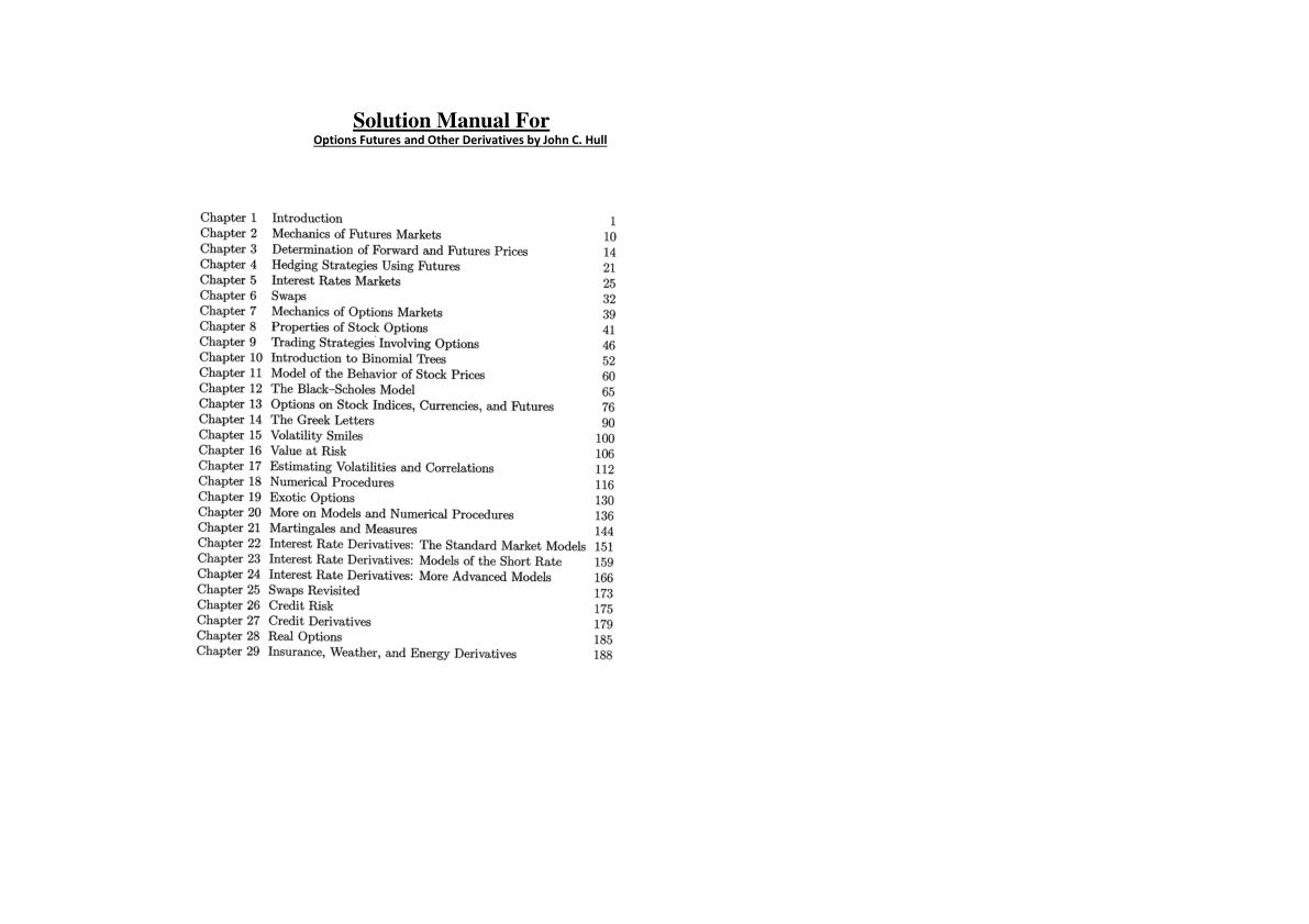Solution Manual For Options Futures and Other Derivatives 10th Edition by John C. Hull | Chapter 1-29