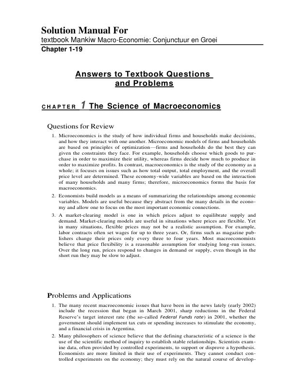 mobile-preview-Solution Manual For textbook Mankiw Macro-Economie Conjunctuur en Groei Chapter 1-19 Compelet 100%A+ Guide