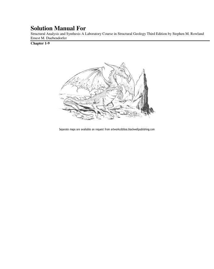 mobile-preview-Solution Manual For Structural Analysis and Synthesis A Laboratory Course in Structural Geology Third Edition by Stephen M. Rowland Ernest M. Duebendorfer Chapter 1-9 | Compelet 100%A+ Guide