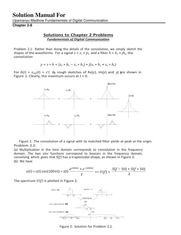 mobile-preview-Solution Manual Upamanyu Madhow Fundamentals of Digital Communication Chapter 2-8 | Complete 100%A+ Guide