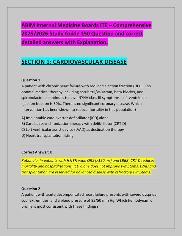 ABIM Internal Medicine Boards ITE