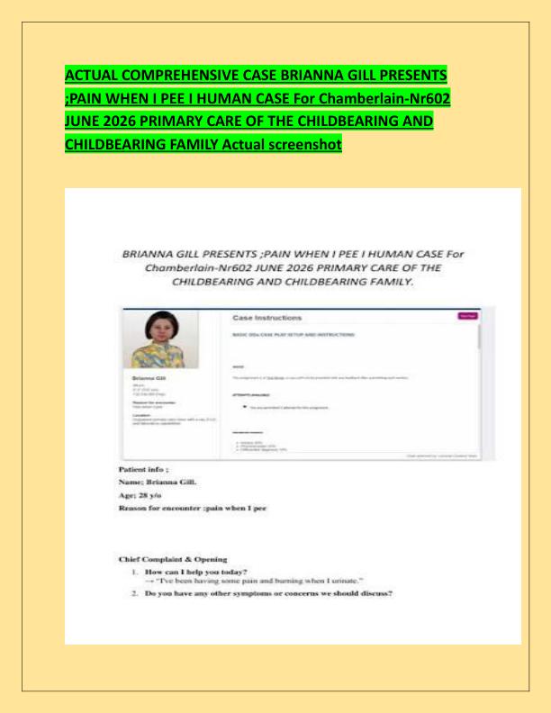 ACTUAL COMPREHENSIVE CASE BRIANNA GILL PRESENTS