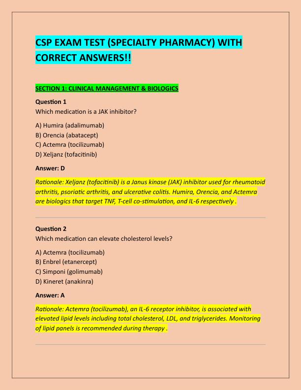 CSP EXAM TEST