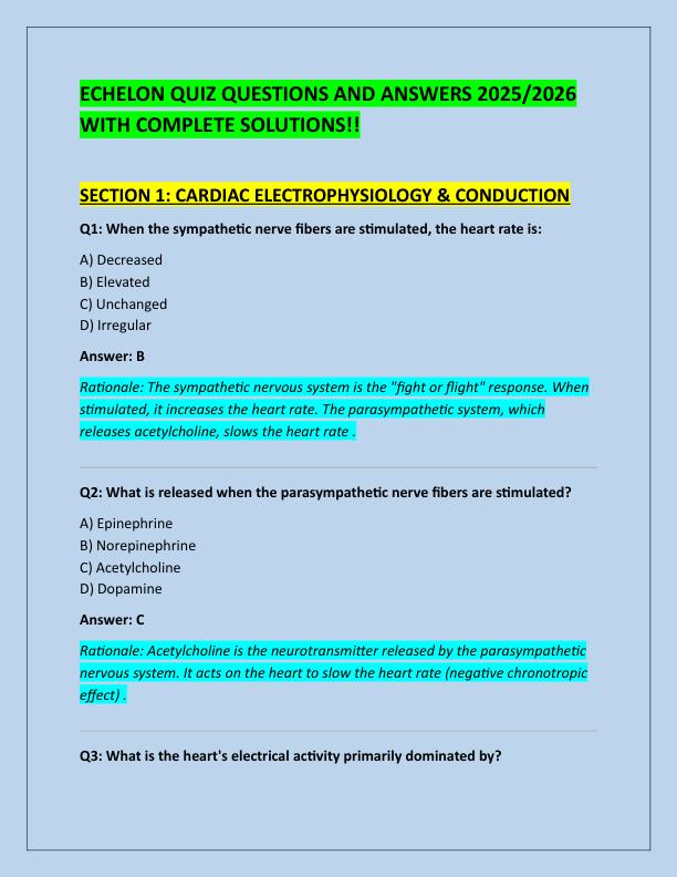 ECHELON QUIZ QUESTIONS AND ANSWERS 2025