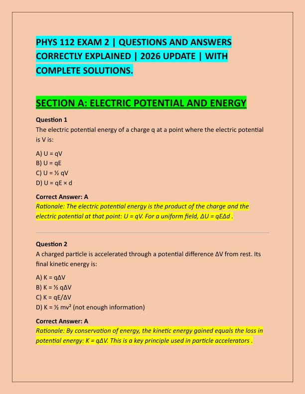PHYS 112 EXAM 2