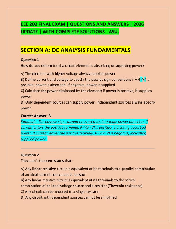 EEE 202 FINAL EXAM