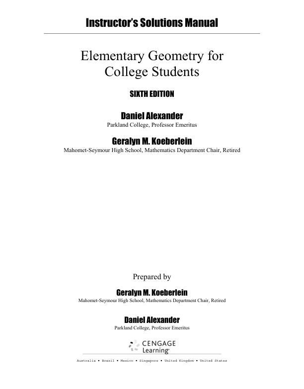 Solution Manual For Elementary Geometry for College Students, 6th Edition Chapter 1-11.pdf