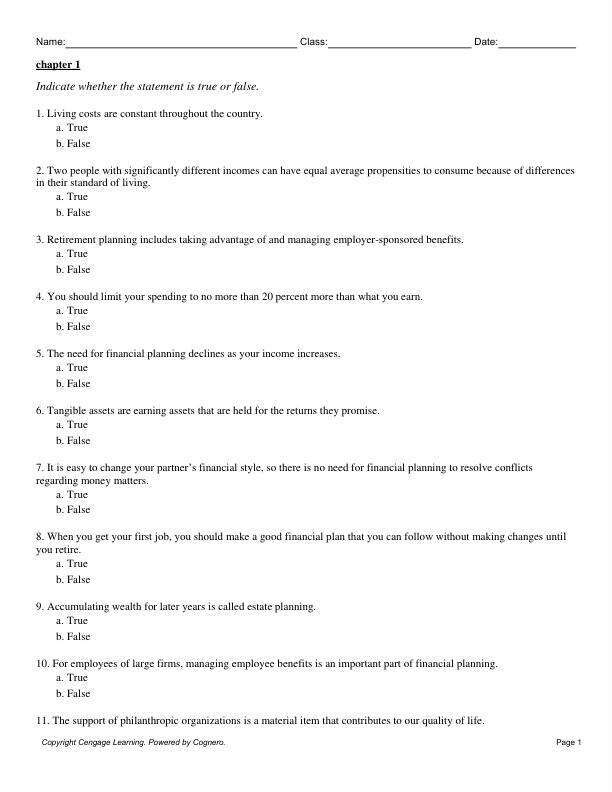 Test Bank For Personal Financial Planning 16th Edition 2025  by Randy Billingsley, Lawrence Gitman, Michael Joehnk Chapter 1-15.pdf