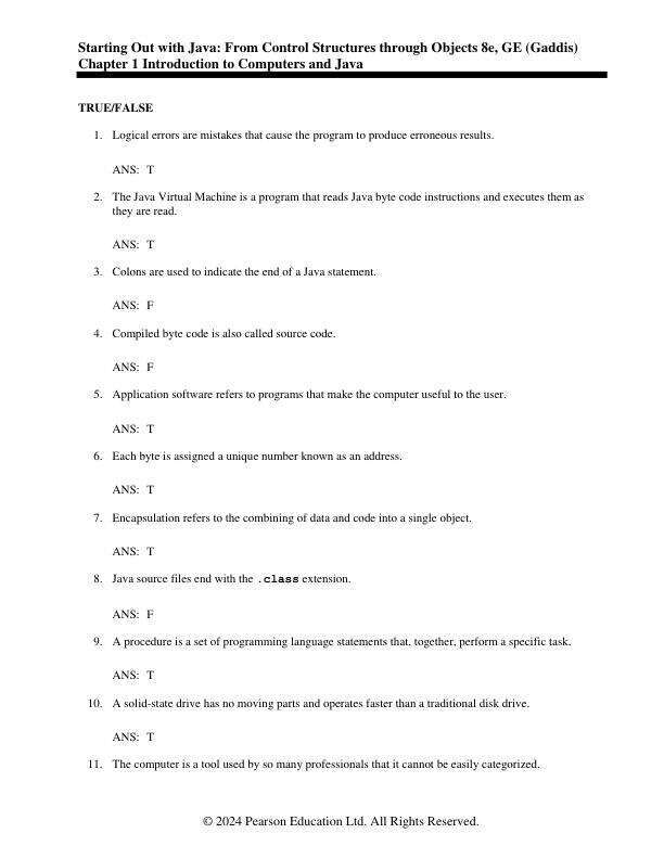 Test Bank For Starting Out with Java From Control Structures through Objects, Global Edition, 2025 8th Edition by Tony Gaddis Chapter 1-16.pdf