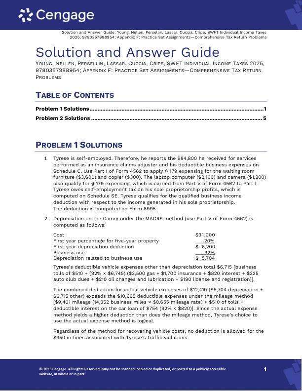 Solution Manual For South-Western Federal Taxation 2025 Individual Income Taxes 48th Edition 2025 by James C. Young, Annette Nellen, Mark Persellin, Sharon Lassar, Andrew D. Cuccia, Brad Cripe Chapter 1-20.pdf