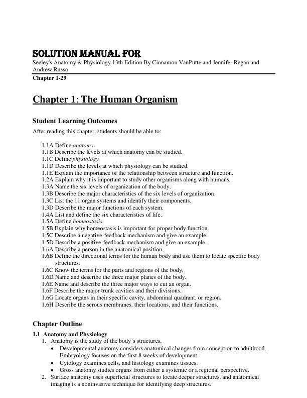 Solution Manual For Seeley's Anatomy & Physiology 13th Edition By Cinnamon VanPutte and Jennifer Regan and Andrew Russo Chapter 1-29.pdf