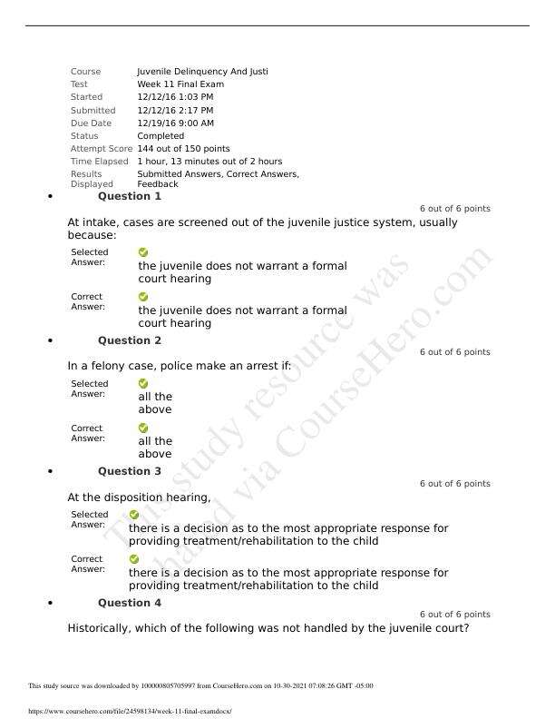 Strayer University CRJ 180 Week 11 Final Exam.pdf