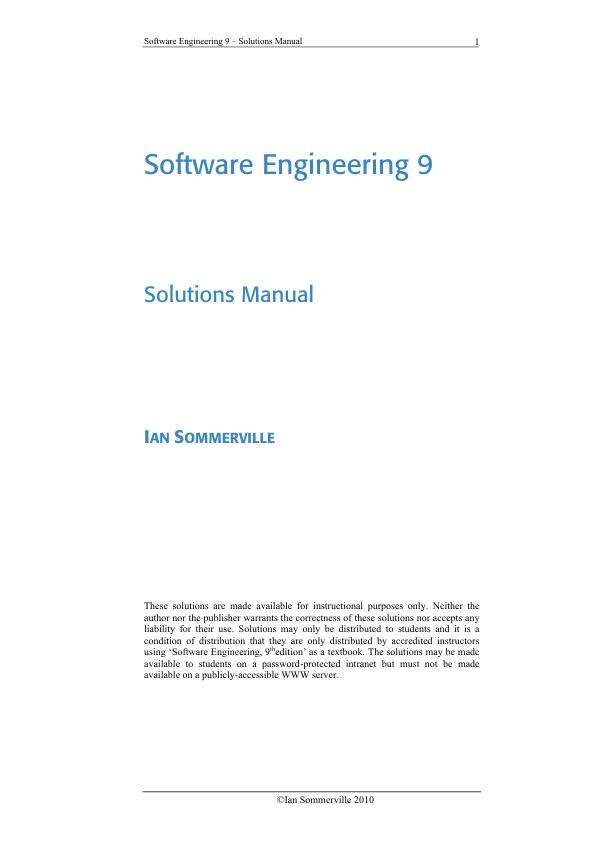 Software Engineering 9 Solutions Manual.pdf