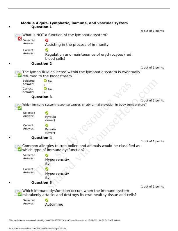 Module 4 quiz- Lymphatic, immune, and vascular system.pdf