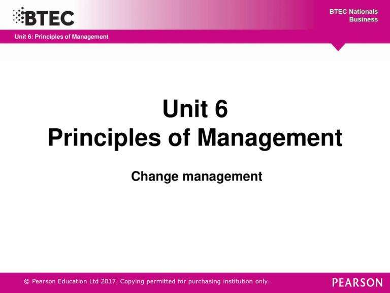 BTEC Nationals Business Unit 6 Principles Of Management. Change Management Presentation.pdf