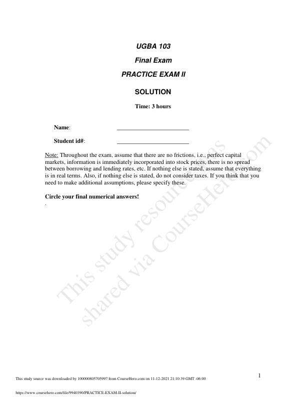 UGBA 103 PRACTICE EXAM II - solution.pdf