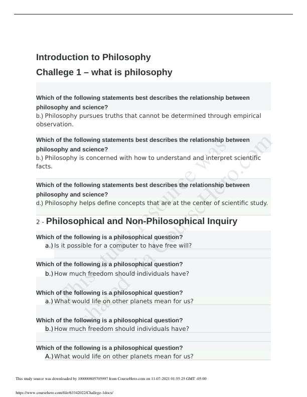 Introduction to Philosophy Challege 1 – what is philosophy.pdf