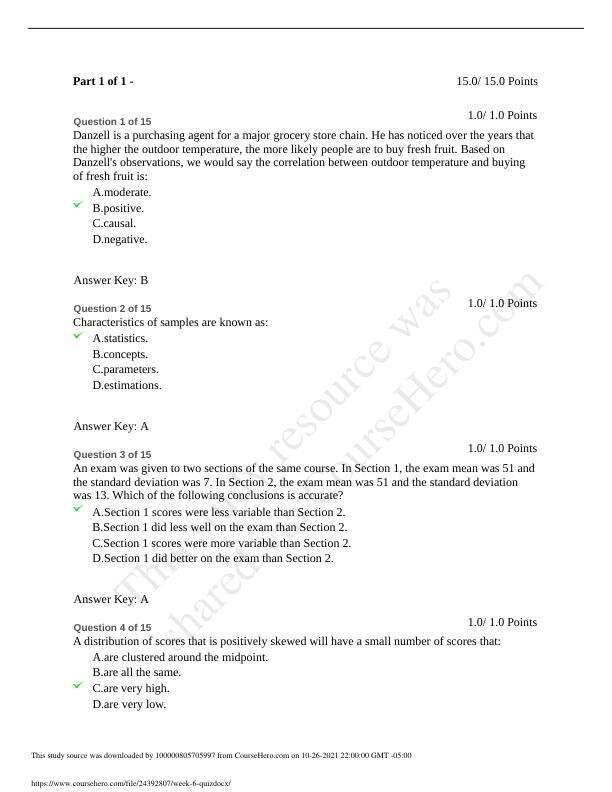 American Public University PSYC 300 Week 6 Quiz.pdf