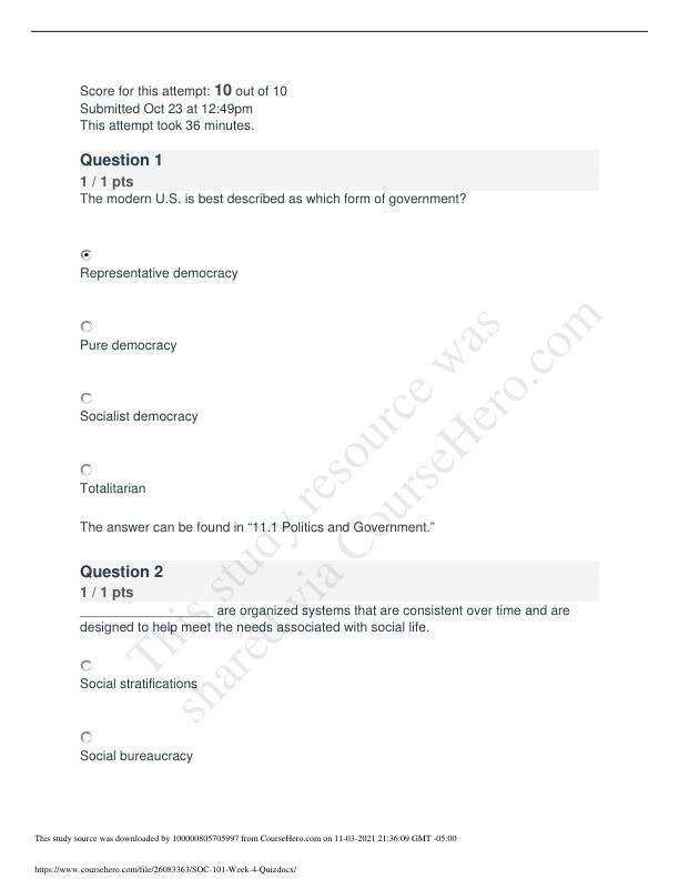 SOC 101 Week 4 Quiz.pdf