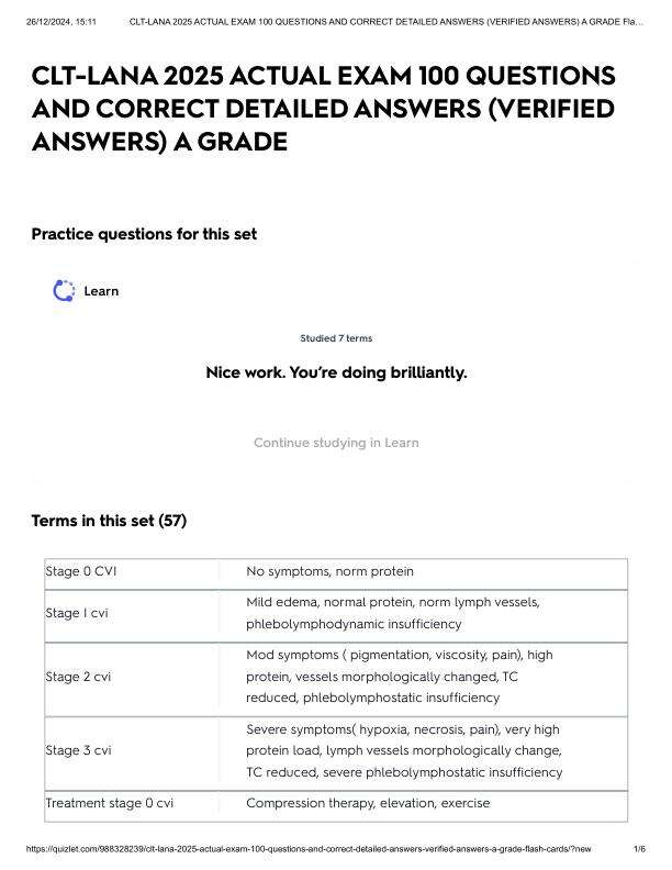 CLT-LANA 2025 ACTUAL EXAM 100 QUESTIONS AND CORRECT DETAILED ANSWERS (VERIFIED ANSWERS) A GRADE.pdf