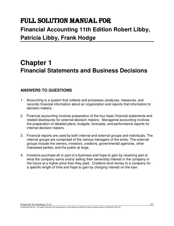 Solution Manual for Financial Accounting 11th Edition Robert Libby, Patricia Libby, Frank Hodge.pdf