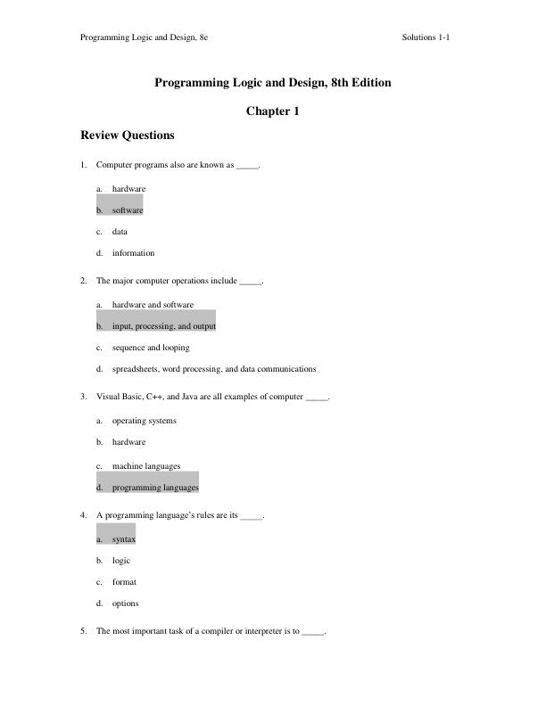 Solution Manual for Programming Logic and Design, Comprehensive 8th Edition y Joyce Farrell.pdf