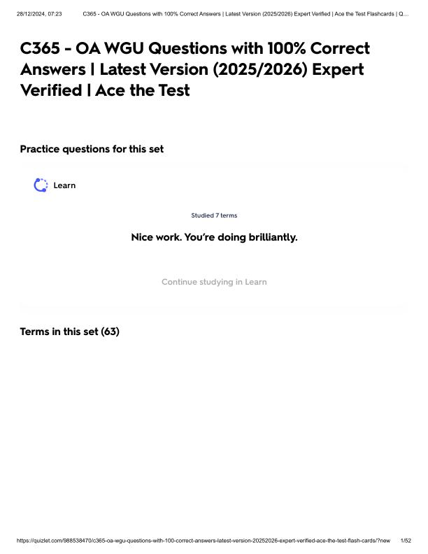 C365 - OA WGU Questions with 100% Correct Answers _ Latest Version (2025_2026) Expert Verified _ Ace the Test.pdf