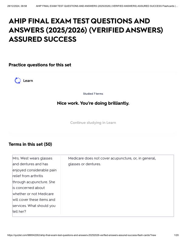 AHIP FINAL EXAM TEST QUESTIONS AND ANSWERS (2025_2026) (VERIFIED ANSWERS) ASSURED SUCCESS t.pdf