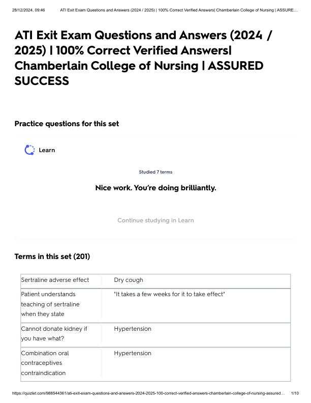 ATI Exit Exam Questions and Answers (2024 _ 2025) _ 100% Correct Verified Answers_ Chamberlain College of Nursing _ ASSURED SUCCESS.pdf