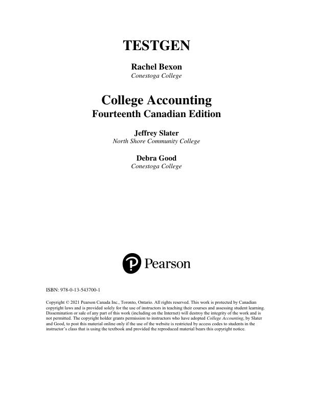 Test Bank For College Accounting A Practical Approach, Canadian Edition, 14th edition By Jeffrey Slater, Debra Good.pdf