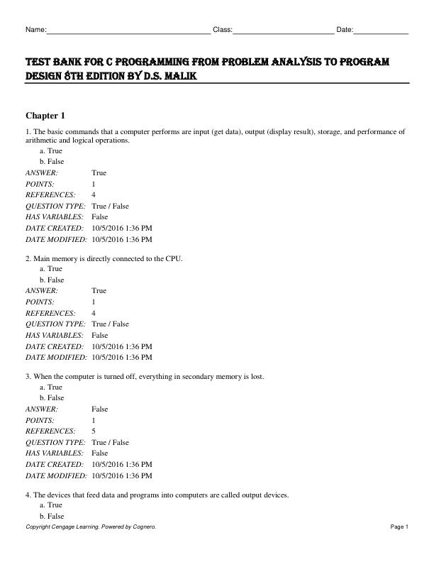 Test Bank For C Programming From Problem Analysis to Program Design 8th Edition by D.S. Malik.pdf