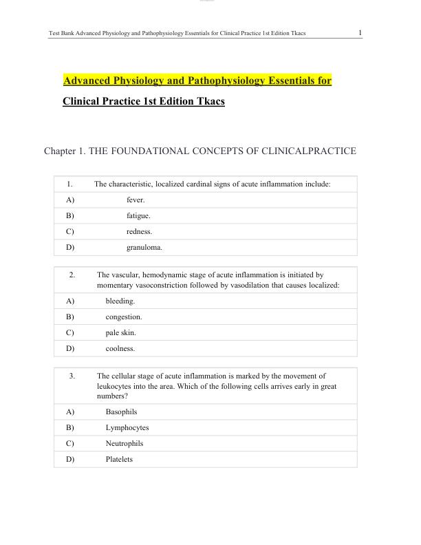 Latest 2023 Advanced Physiology And Pathophysiology 1st Edition Test bank  All Chapters.pdf