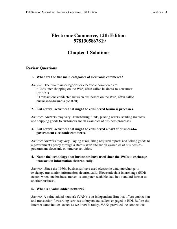 Solution Manual for Electronic Commerce 12th Edition by Gary Schneider.pdf