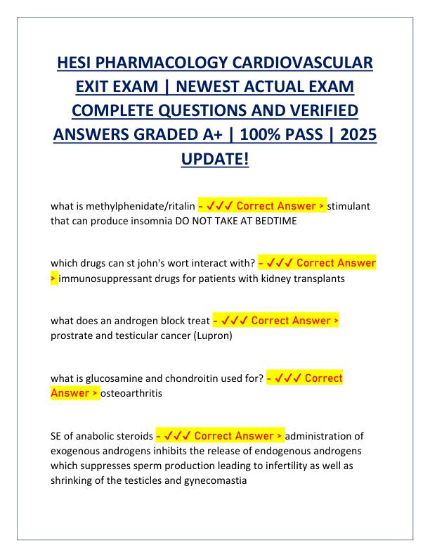 HESI PHARMACOLOGY CARDIOVASCULAR EXIT EXAM 2025.pdf