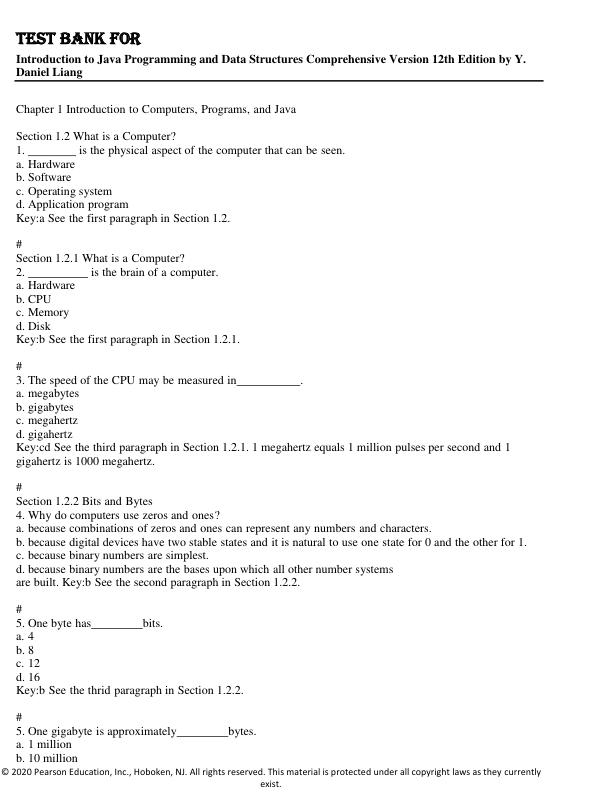 Test Bank for Introduction to Java Programming and Data Structures Comprehensive Version 12th Edition by Y. Daniel Liang.pdf