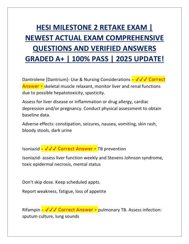 HESI MILESTONE 2 RETAKE EXAM 2025 NEW.pdf