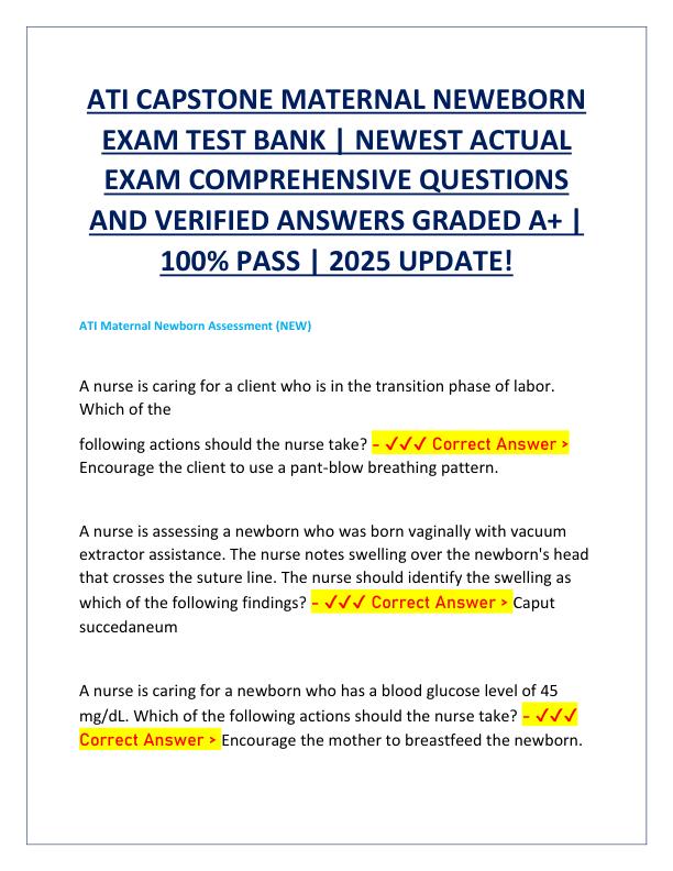 ATI CAPSTONE MATERNAL NEWEBORN EXAM TEST BANK.pdf