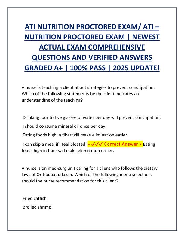 ATI NUTRITION PROCTORED EXAM 2025.pdf