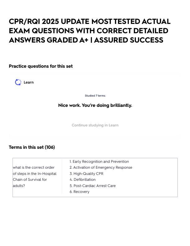 CPR_RQI 2025 UPDATE MOST TESTED ACTUAL EXAM QUESTIONS WITH CORRECT DETAILED ANSWERS GRADED A+ _ ASSURED SUCCESS.pdf