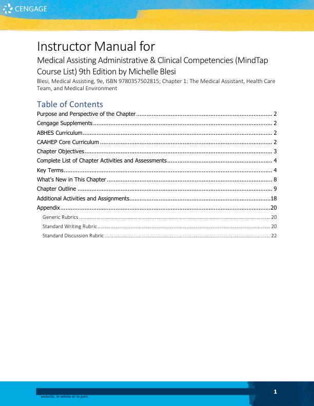 Instructor Manual for SM TB Medical Assisting Administrative & Clinical Competencies (MindTap.pdf