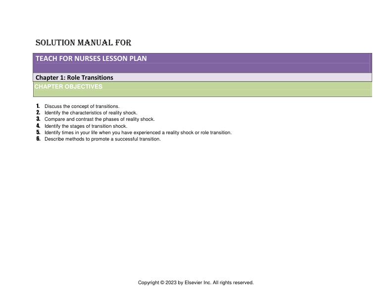 Solution Manual for Nursing Today, 11th Edition by Zerwekh.pdf