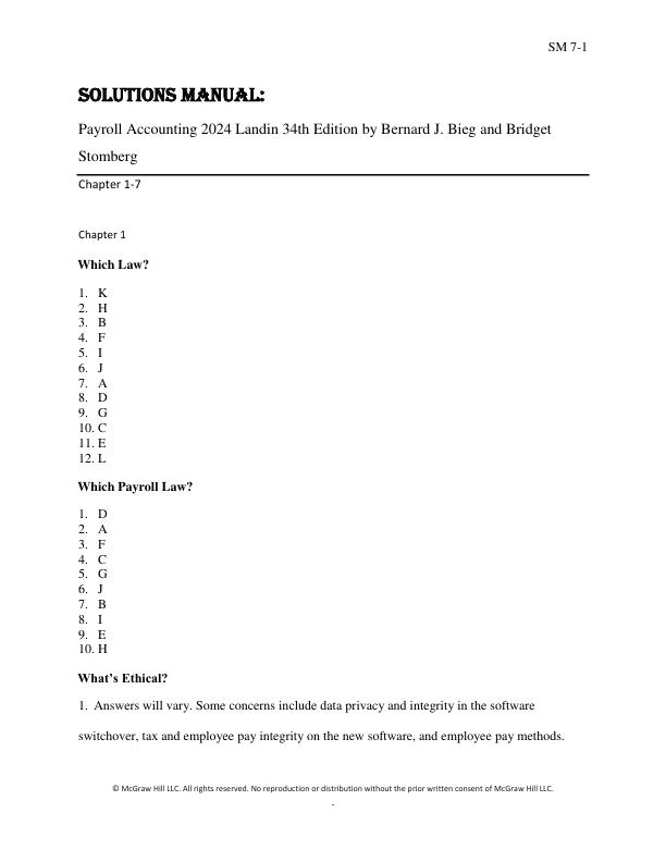 Solution Manual for Payroll Accounting 2024 Landin 34th Edition by Bernard J. Bieg and Bridget Stomberg.pdf